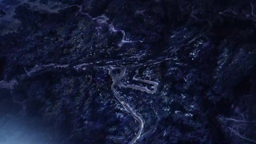 Rin riding alone on a mountain prefectural road